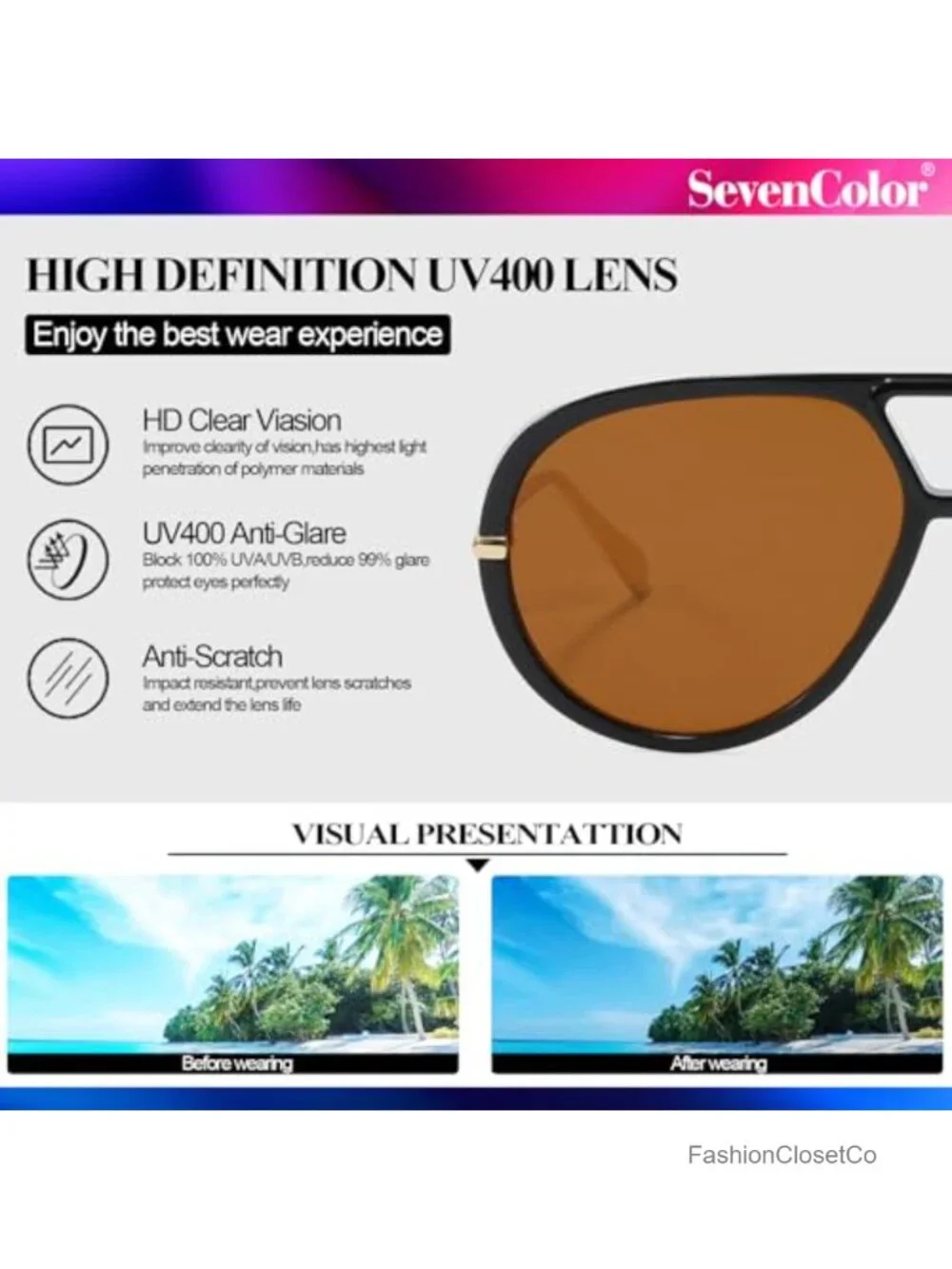 Oversized Aviator Sunglasses Retro Shield UV400 Protection Vintage